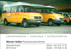 Postauto Chauffeur Kleinbus Transporte